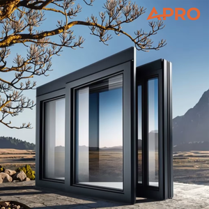 APRO Thermal Insulation Soundproof Double Glazed Aluminum Sliding Window