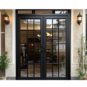 Customized Front Entry Aluminum French Doors Exterior Patio Glass Casement Door