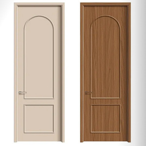 High Quality Modern Interior Wooden Preface Slab Door With Aluminium Material Soundproof Door