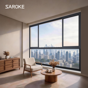 Custom Double Glazed Soundproof Glass Windows Hurricane Impact Sliding Window