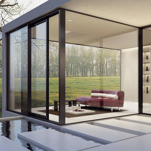 Big Balcony Heavy Duty Villa Double Glazed Sliding Door System Aluminium Sliding Glass Doors