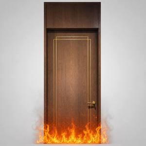Aluminum Wood Composite Fire Rated Door WH Certified
