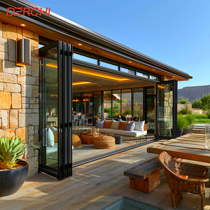 Outdoor Balcony Aluminium Folding Door Thermal Break