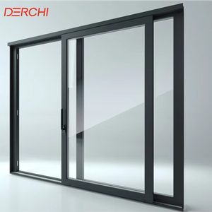 Modern Villa Balcony Patio Three Panel Aluminum Sliding Glass Door Philippines