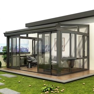 OEM Thermal Insulated 6063-T6 Aluminum Modern Multi-Track Sliding Glass Doors
