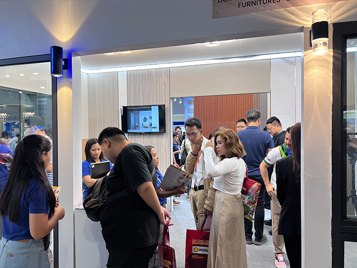 Buyers reviewing sliding door systems