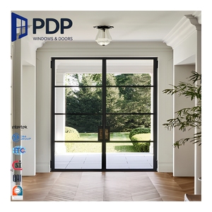 Modern Aluminum French Casement Door Anti-Theft