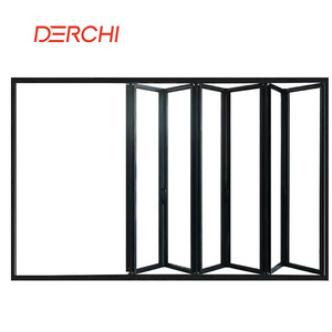 Exterior Waterproof Thermal Break Aluminum Glass Balcony Folding Sliding Door System