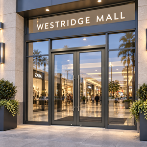 Commercial Glass Front Aluminum Spring Double Swing Door