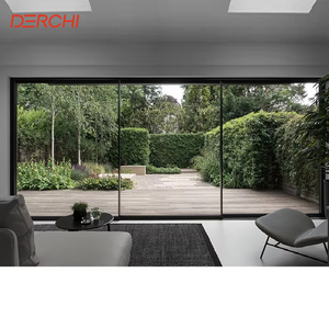 DERCHI Double Glazed Tempered Glass Floor To Ceiling windows And Sliding Doors For Balcony Patio Aluminium Terrace Sliding Door
