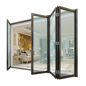 NFRC Factory Hot Sale Bifold Doors Aluminium Folding Patio Bi-fold Aluminum Door Profile Bifold Patio Doors Us Standards